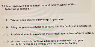 In an Approved Public Entertainment Facility Which of the Following Is Allowed